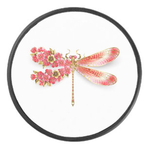 Blume Dragonfly mit Schmucksakura Eishockey Puck
