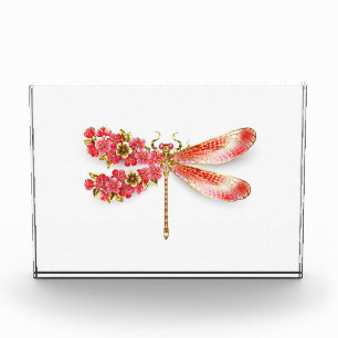 Blume Dragonfly mit Schmucksakura Fotoblock