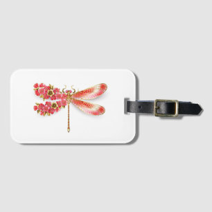Blume Dragonfly mit Schmucksakura Gepäckanhänger