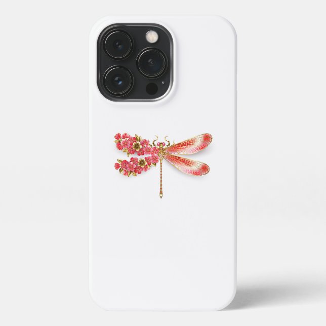 Blume Dragonfly mit Schmucksakura iPhone Hülle (Rückseite)
