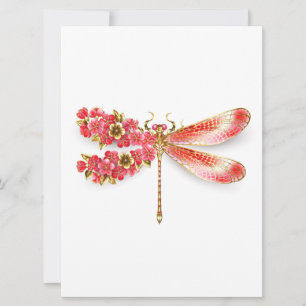 Blume Dragonfly mit Schmucksakura Karte