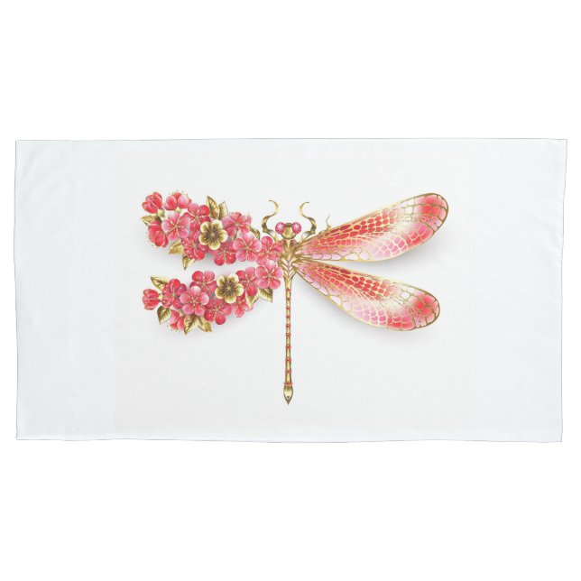 Blume Dragonfly mit Schmucksakura Kissenbezug (Vorderseite)