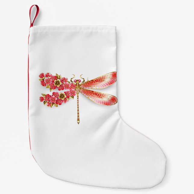 Blume Dragonfly mit Schmucksakura Kleiner Weihnachtsstrumpf (Vorderseite)