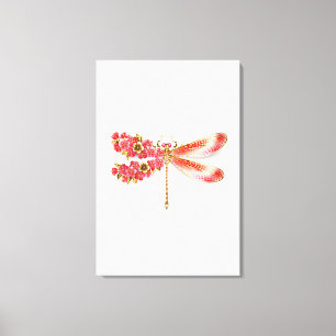 Blume Dragonfly mit Schmucksakura Leinwanddruck