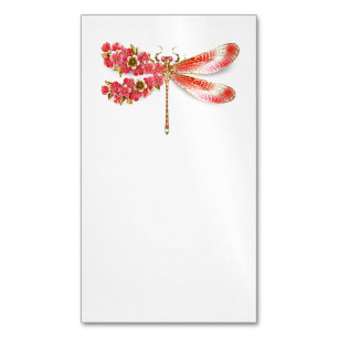 Blume Dragonfly mit Schmucksakura Magnetische Visitenkarte