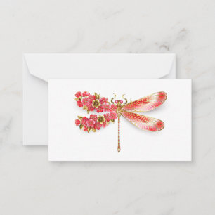 Blume Dragonfly mit Schmucksakura Mitteilungskarte