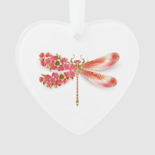 Blume Dragonfly mit Schmucksakura Ornament