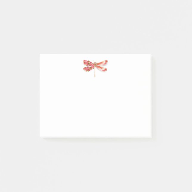 Blume Dragonfly mit Schmucksakura Post-it Klebezettel (Vorderseite)