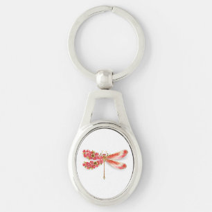 Blume Dragonfly mit Schmucksakura Schlüsselanhänger