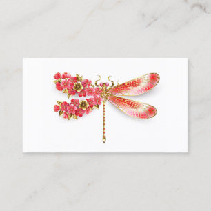 Blume Dragonfly mit Schmucksakura Telefonnummerkarte