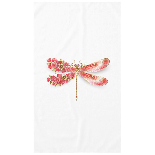 Blume Dragonfly mit Schmucksakura Tischdecke (Vorderseite)