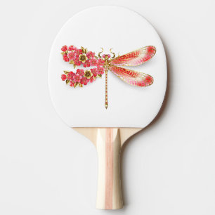 Blume Dragonfly mit Schmucksakura Tischtennis Schläger