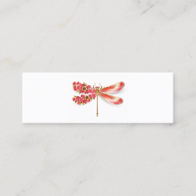 Blume Dragonfly mit Schmucksakura Treuekarte (Vorderseite)