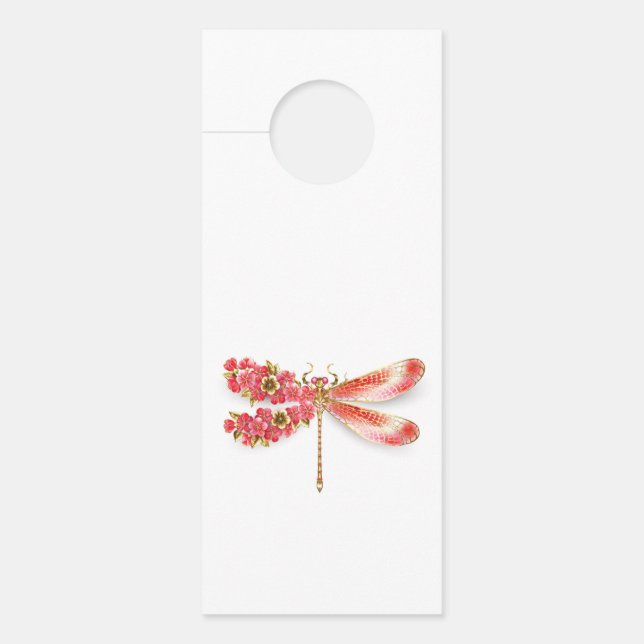 Blume Dragonfly mit Schmucksakura Türanhänger (Vorderseite)