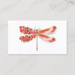 Blume Dragonfly mit Schmucksakura Visitenkarte
