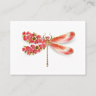 Blume Dragonfly mit Schmucksakura Visitenkarte
