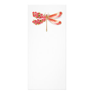 Blume Dragonfly mit Schmucksakura Werbekarte