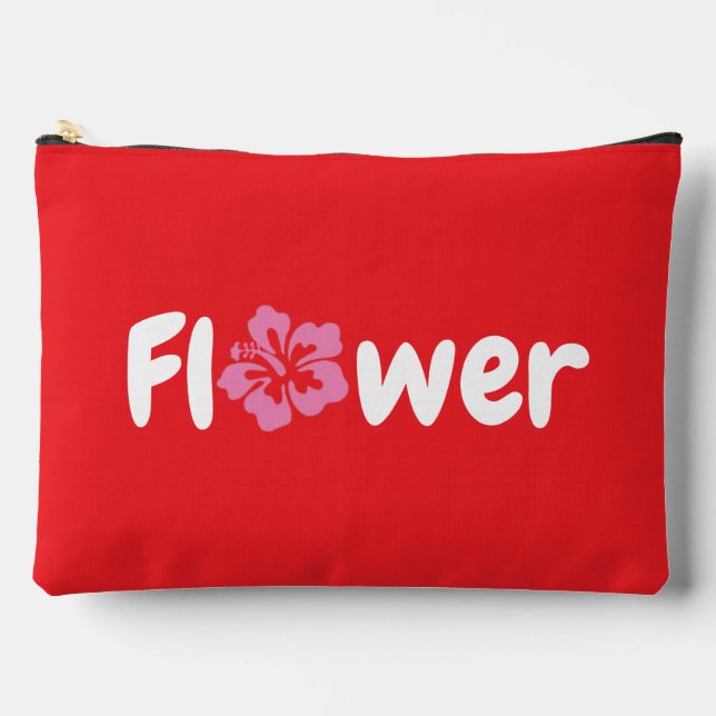 Blume Druckausschnitt Nähtasche Zubehörtasche (Vorderseite)