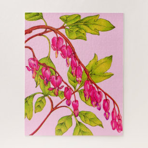 Blume drucken blutende Herzen Puzzle