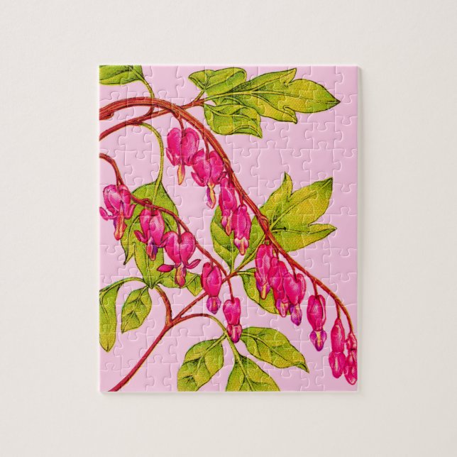 Blume drucken blutende Herzen Puzzle (Vertikal)