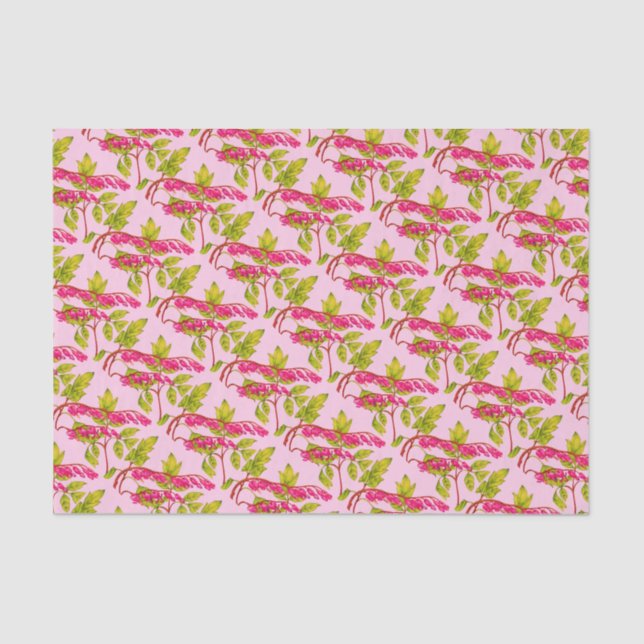 Blume drucken blutende Herzen Seidenpapier (Vorderseite)