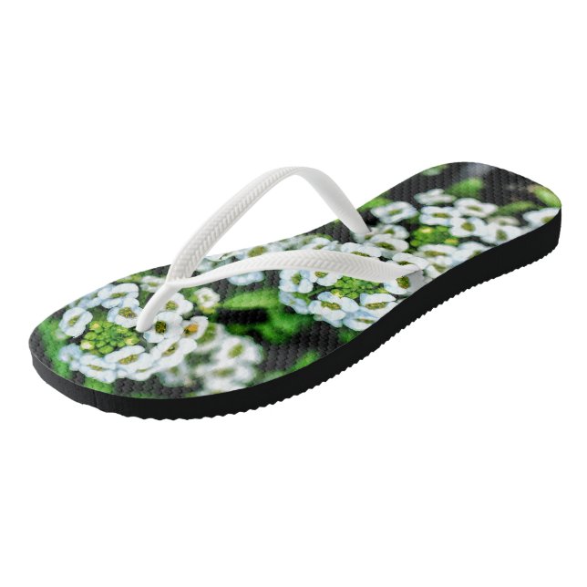 Blume drucken funky flip Flops (Schrägansicht)
