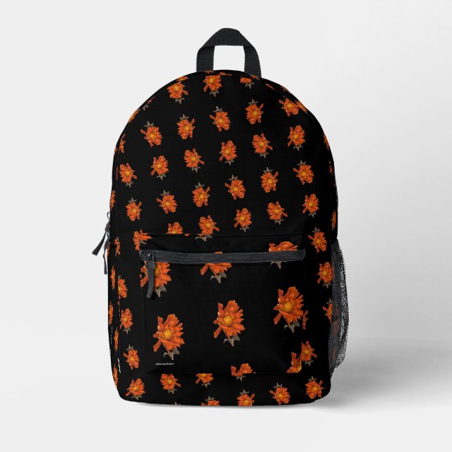 Blume Druckknopfbeutel Bedruckter Rucksack (Vorderseite)