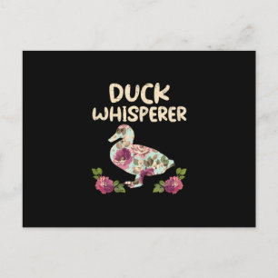 Blume Duck Whisperer Funny Farm Animal Postkarte
