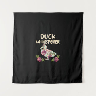 Blume Duck Whisperer Funny Farm Animal Wandteppich