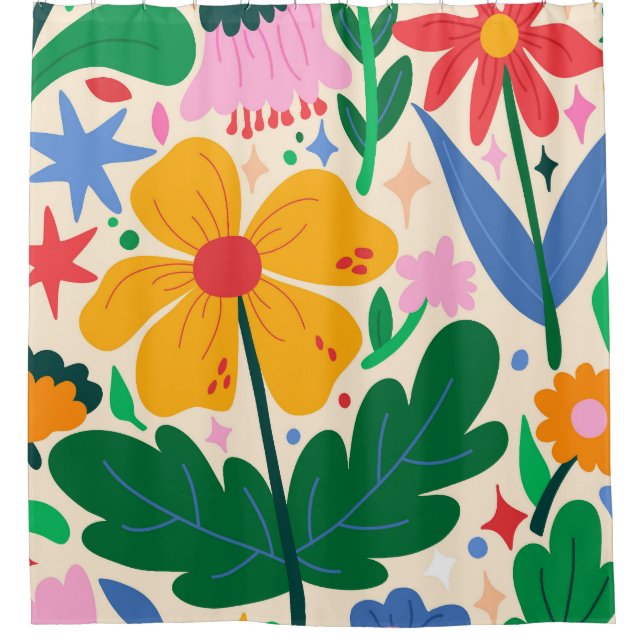 Blume Duschvorhang (Vorderseite)