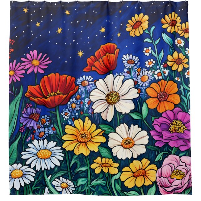 Blume Duschvorhang (Vorderseite)