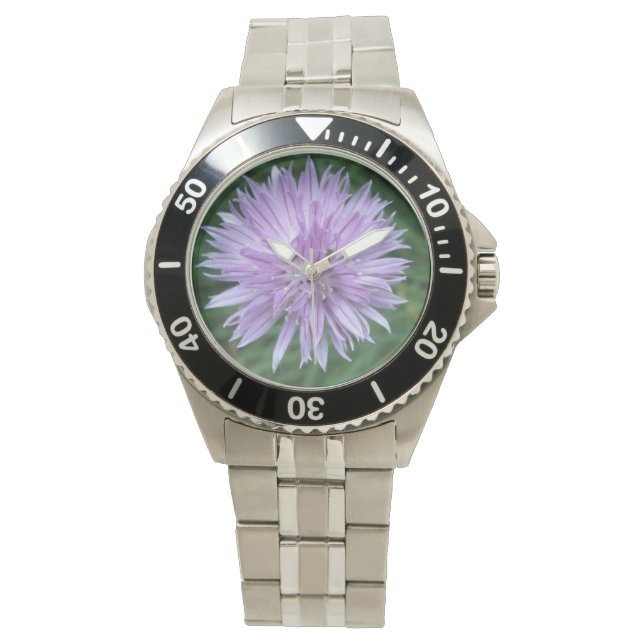 Blume "Edelstahl" Armbanduhr (Vorderseite)
