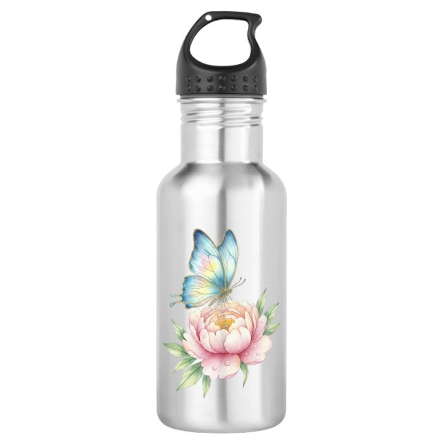 Blume Edelstahlflasche (Vorderseite)