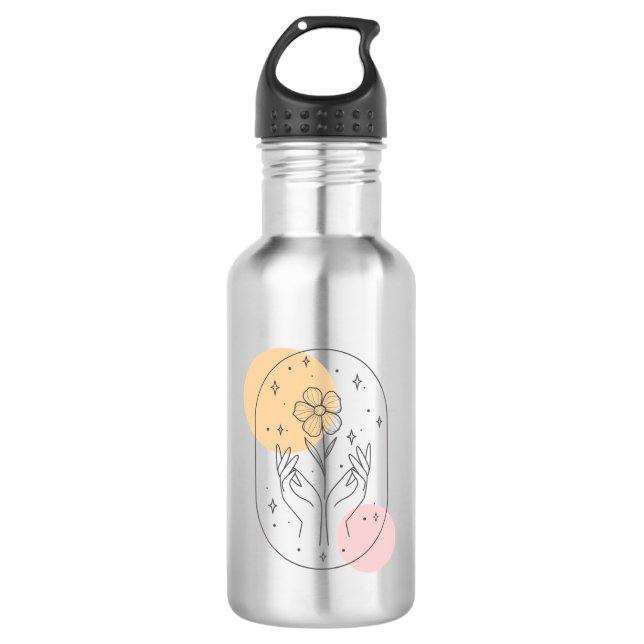 Blume Edelstahlflasche (Vorderseite)