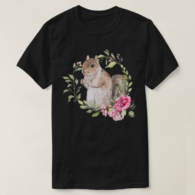 Blume Eichhörnchen T-Shirt (Design vorne)
