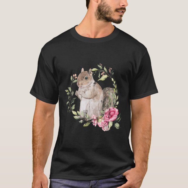 Blume Eichhörnchen T-Shirt (Vorderseite)