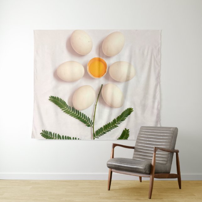 Blume Eierjolk Wandteppich (Beispiel (Horizontal))