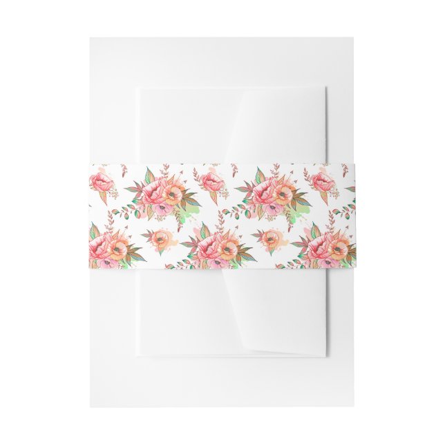 Blume Einladungsbanderole (Vorderseite Beispiel)