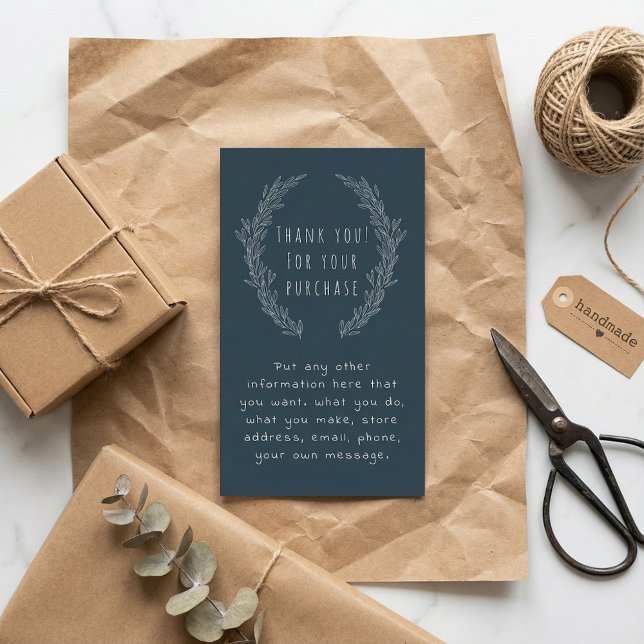 Blume-Einsteckkarte, Kundenbestellungen Begleitkarte (White flower wreath insert Card, customer orders.)