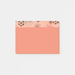 Blume-Einstellungen Peach-Farbe Post-it Klebezettel