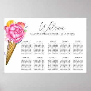 Blume Eis Hochzeitskarte Poster