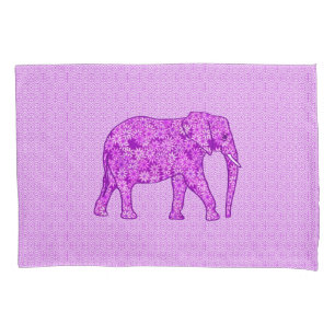 Blume Elefant - Amethyst lila Kissenbezug
