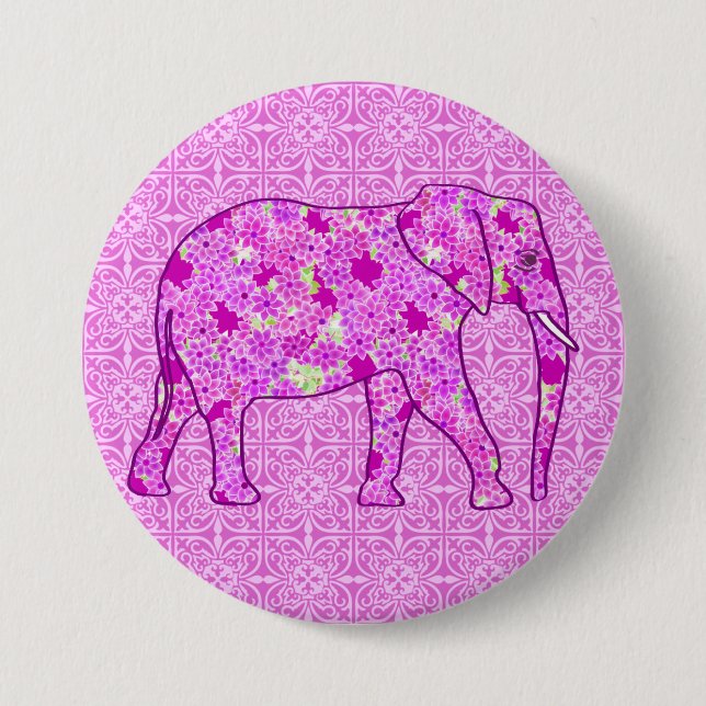 Blume Elefant - Orchid und Magenta Button (Vorderseite)