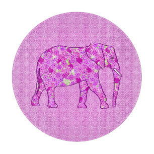 Blume Elefant - Orchid und Magenta Schneidebrett