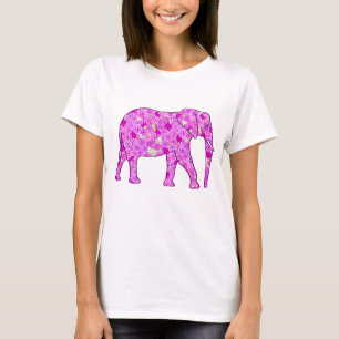 Blume Elefant - Orchid und Magenta T-Shirt
