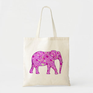 Blume Elefant - Orchid und Magenta Tragetasche