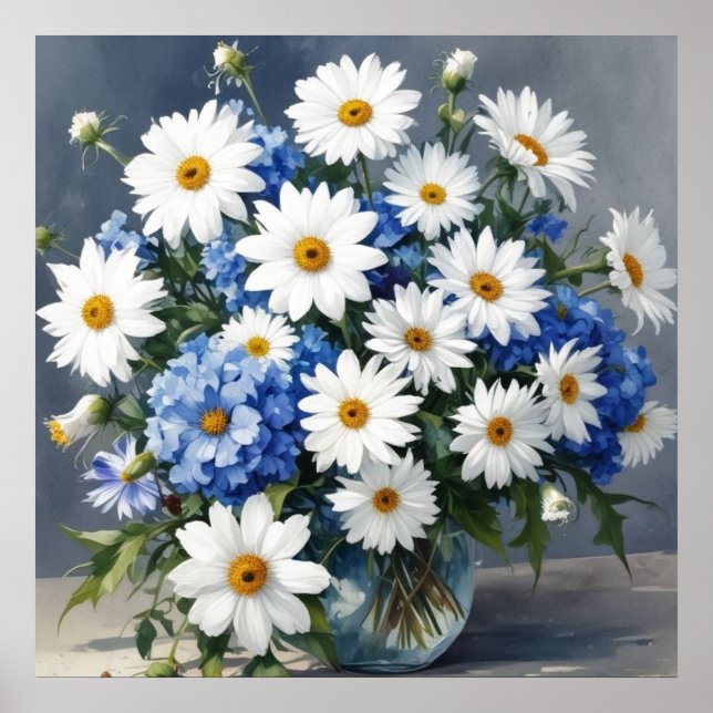 Blume Elegant Täglich Wasserfarben Poster (Vorne)