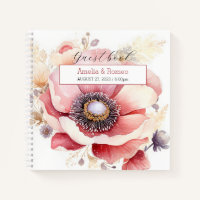 Blume Elegant Wedding Guestbook Notebook