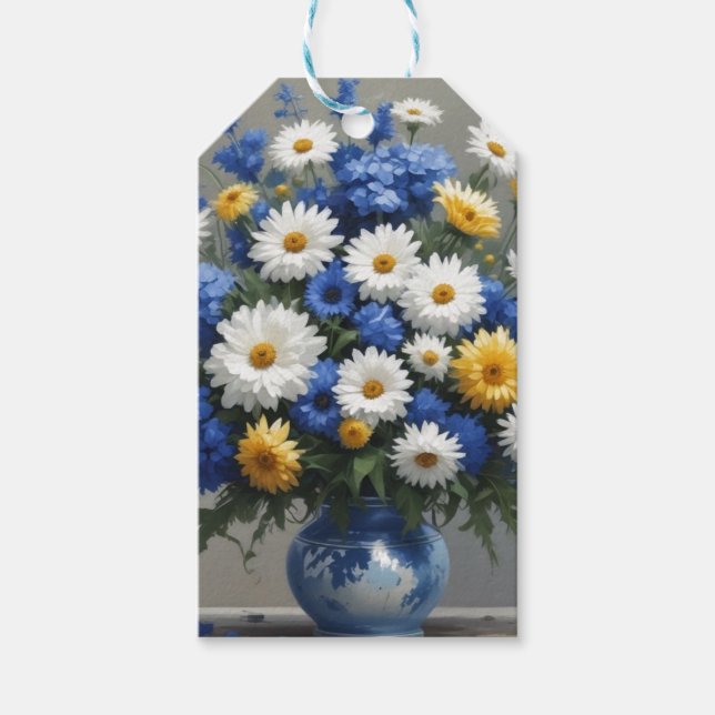 Blume Elegantes Wasser Geschenkanhänger (Vorderseite)
