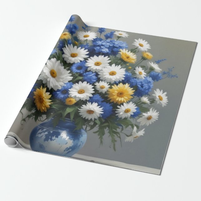 Blume Elegantes Wasser Geschenkpapier (Ungerollt)